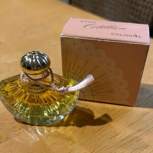 Avon Cotillion Cologne with Gold Cap and Pink Box